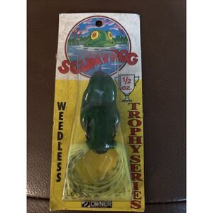 Vintage Scum Frog Weedless 1/2oz TROPHY SERIES TSH-1201 Lure Green/Chartreus